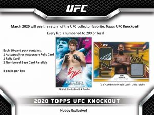 2020 Topps UFC Knockout