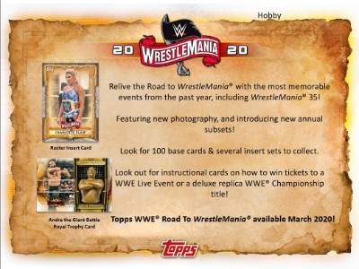 2019 Topps WWE Road to WrestleMania WrestleMania 35 Roster YOU PICK FROM LIST
