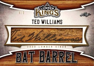 Bat Barrel Relics Ted Williams