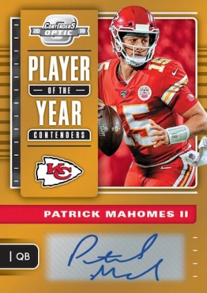 Player of the Year Contenders Auto Gold Patrick Mahomes II MOCK UP