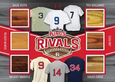 Rivals Relics Babe Ruth, Roger Marris, Mickey Mantle, Ted Williams, Jim Rice, David Ortiz MOCK UP
