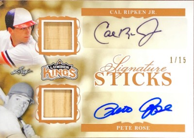 Signature Sticks 2 Auto Cal Ripken Jr, Pete Rose