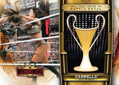 Women's Wrestlemania Battle Royal Commemorative Trophy Carmella MOCK UP