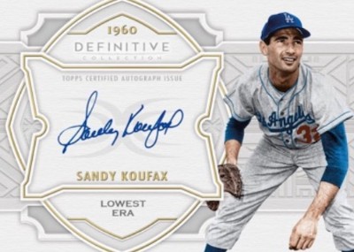 Defining the Decade Auto Collection Sandy Koufax MOCK UP