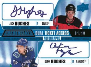 Dual Ticket Access Auto Jack Hughes, Quinn Hughes MOCK UP