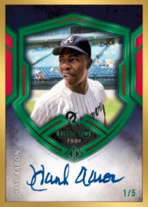 Transcendent Collection Auto Emerald Hank Aaron MOCK UP