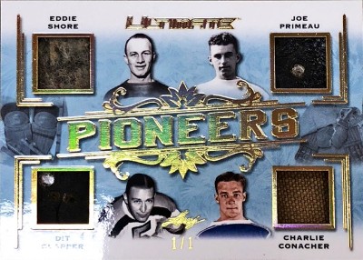 Pioneers 4 Relics Eddie Shore, Joe Primeau, Dit Clapper, Charlie Conacher