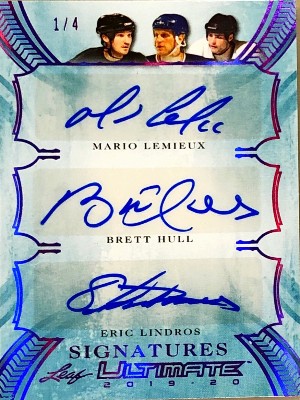 Ultimate Signatures 3 Mario Lemieux, Brett Hull, Eric Lindros