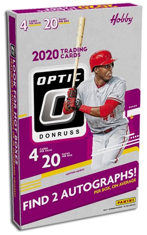 thumbnail interactive-video image 1 of 2020 Donruss Optic Baseball MEGA Box – Factory Sealed, 40 Cards + Autograph, Exclusive 1 of 6