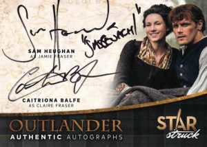 Star Struck Dual Auto Sam Heughan as Jamier Fraser, Caitriona Balfe as Clair Fraser