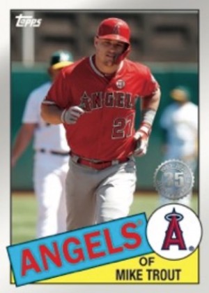 1985 Topps Baseball Mike Trout MOCK UP