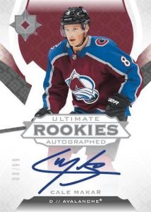 Base Ultimate Rookie Auto Cale Makar MOCK UP