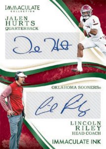Immaculate Ink Combos Jalen Hurts, Lincoln Riley MOCK UP