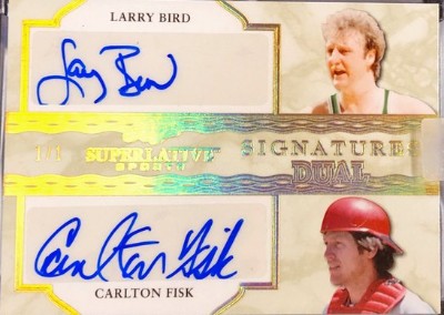Superlative Signatures 2 Larry Bird, Carlton Fisk