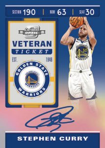 Veteran Ticket Auto Blue Stephen Curry MOCK UP