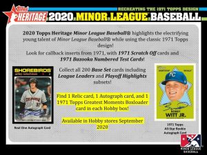 2020 Topps Heritage Minor League Baseball