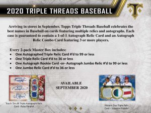 2020 Topps Triple Threads Baseball