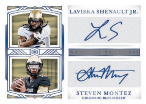 Dual Signatures Blue Laviska Shenault Jr, Steven Montez MOCK UP