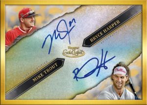 Framed Dual Autographs Mike Trout, Bryce Harper MOCK UP