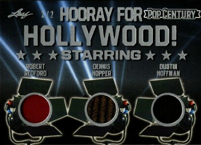Hooray For Hollywood Triple Relics Robert Redford, Dennis Hopper, Dustin Hoffman