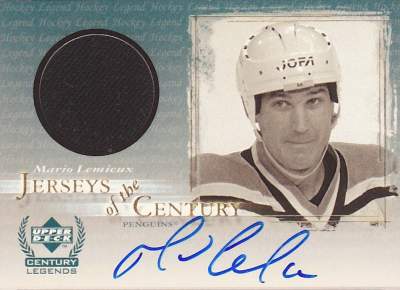 Upper Deck Century Legends Lemieux auto jersey