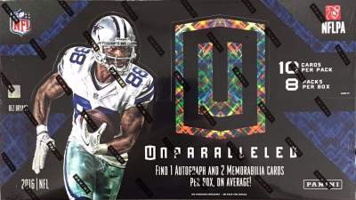 Panini Unparalleled Football Box Top