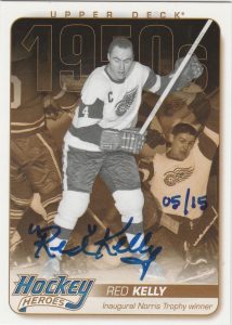 Hockey Heroes 1950s Auto Red Kelly