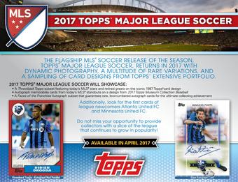 2017 Topps MLS Sell Sheet