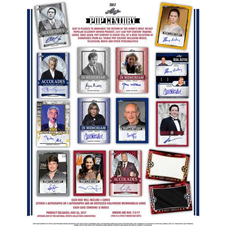 2017 Leaf Pop Century Sell Sheet