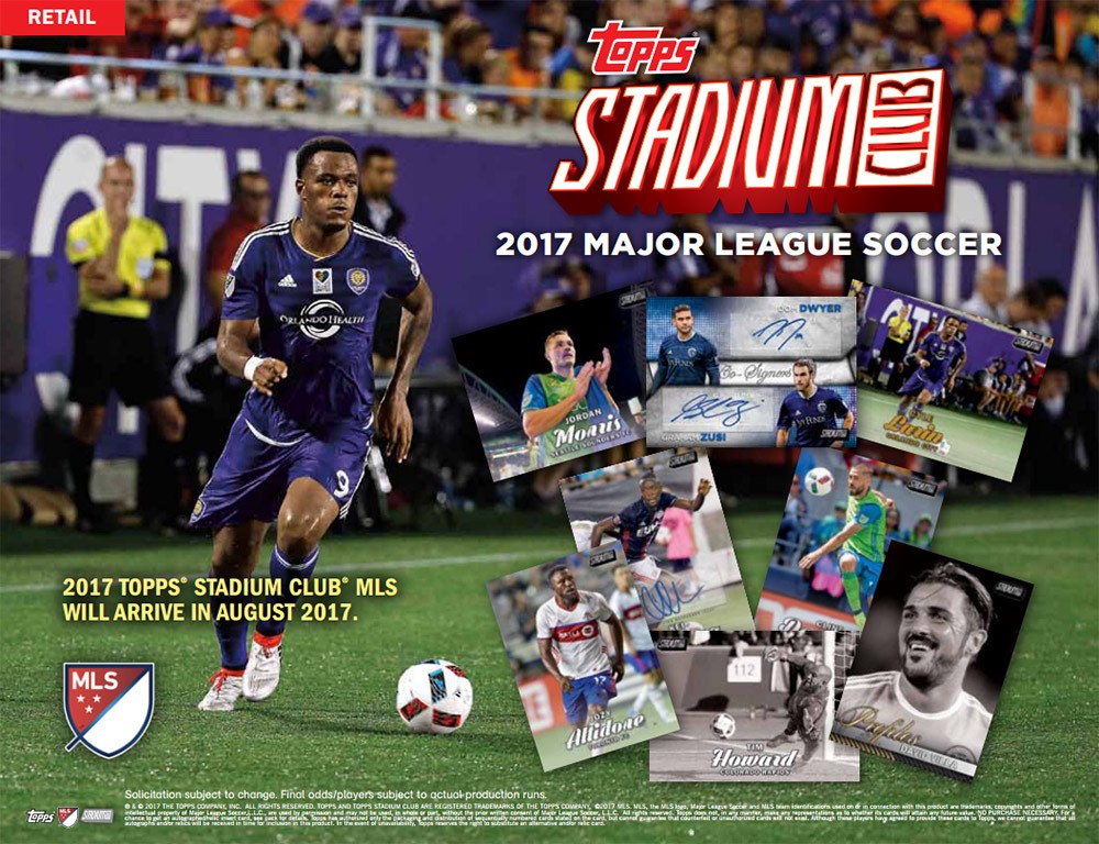 2017 Topps Stadium Club MLS Sell Sheet