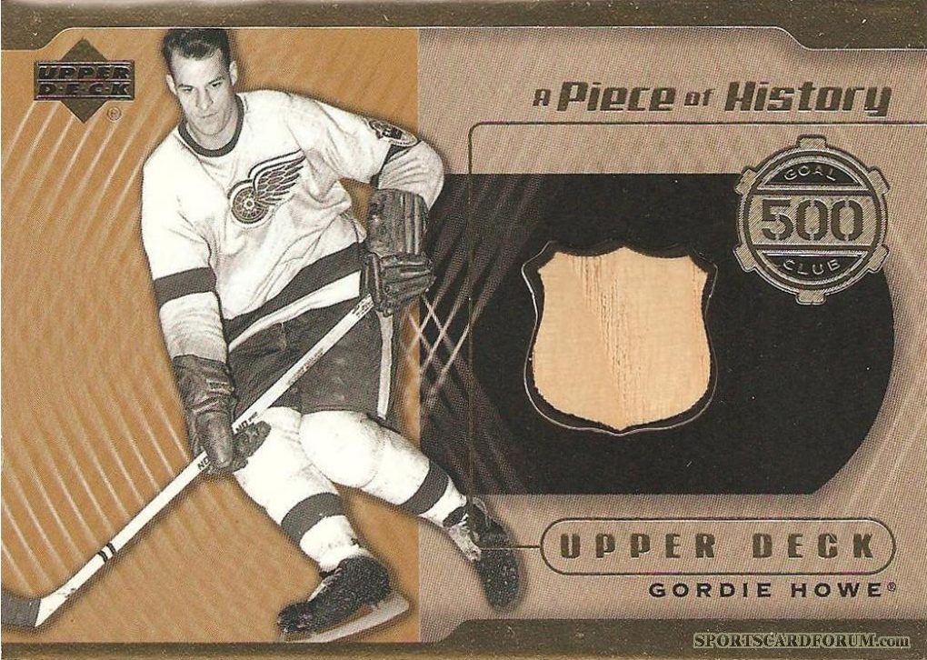 A Piece of History 500 Goal Club Gordie Howe - Checklistcenter.com
