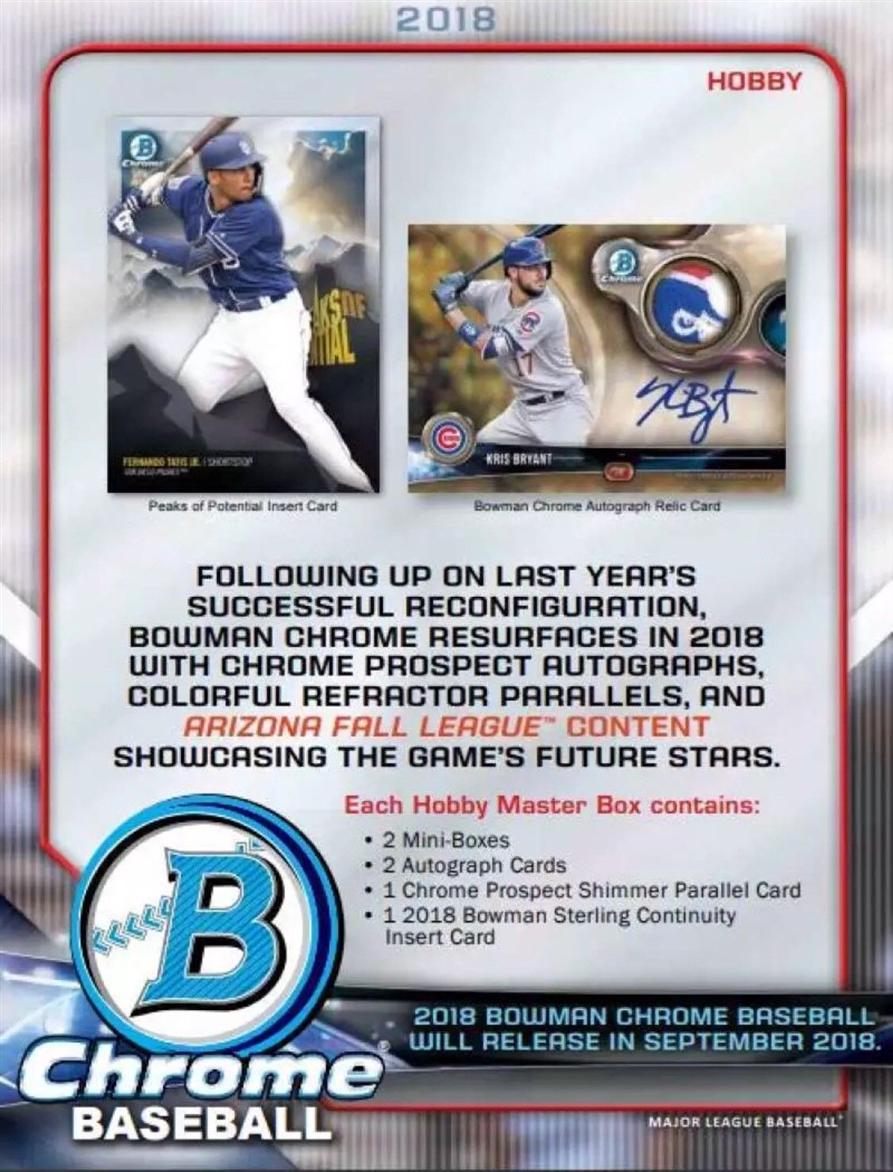 2018 Bowman Chrome Baseball