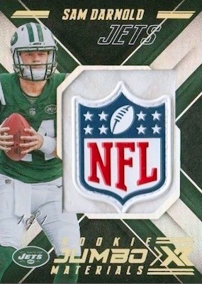 2018 Panini XR Rookie Jumbo Materials Sam Darnold