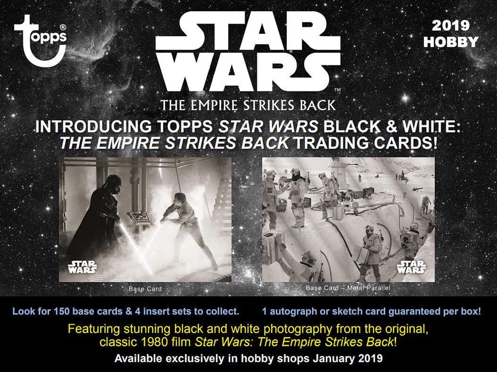 SNOWSPEEDER Star Wars Empire Strikes Back Black White CONCEPT ART Insert CA-3