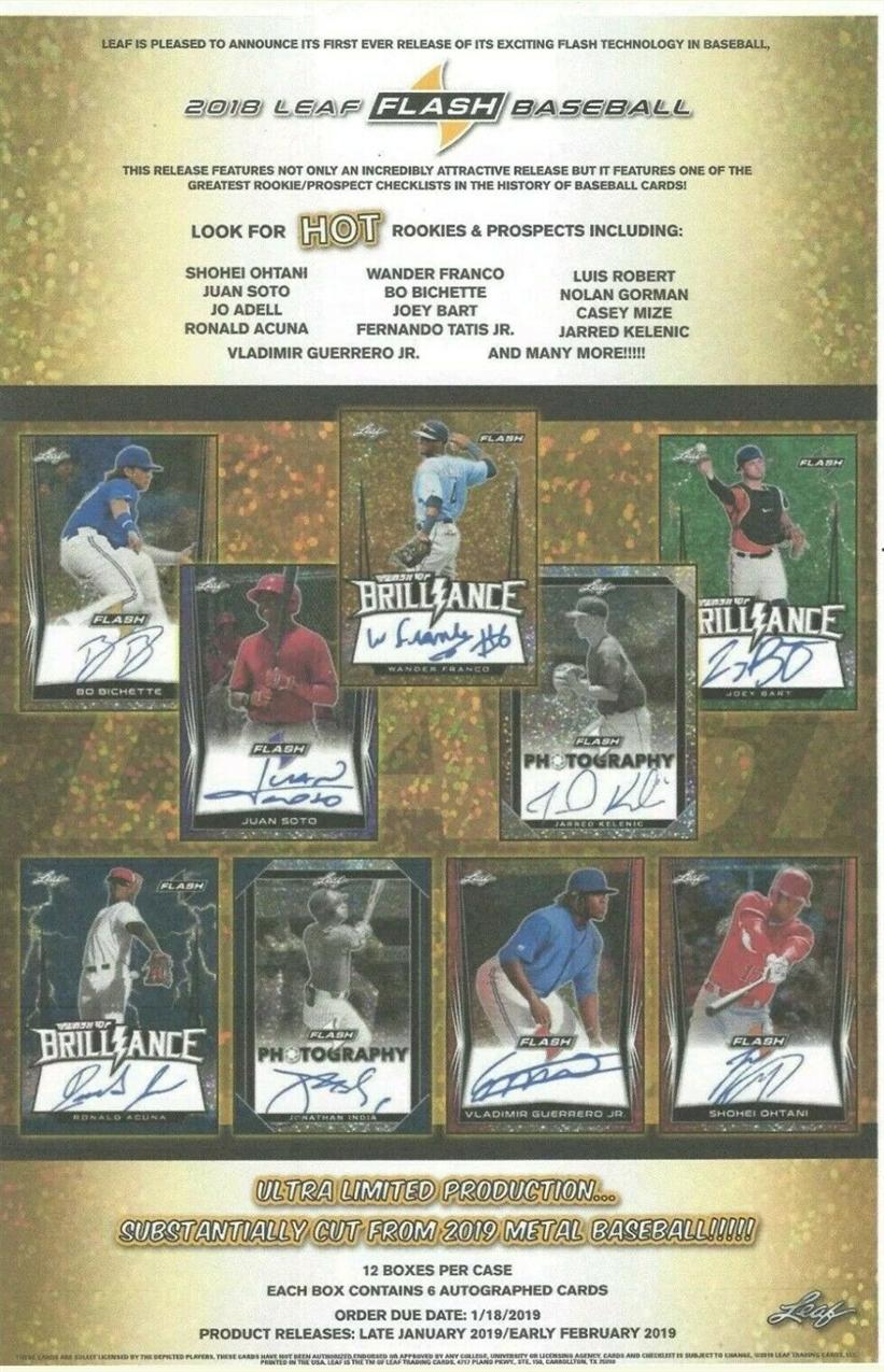 2018 Leaf Flash Baseball
