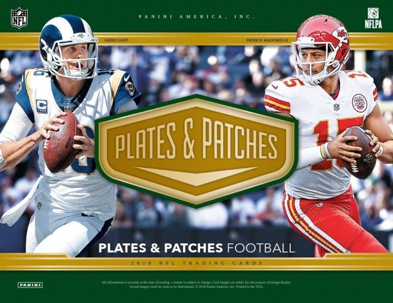 2018 Panini Plates & Patches Football Card Checklist