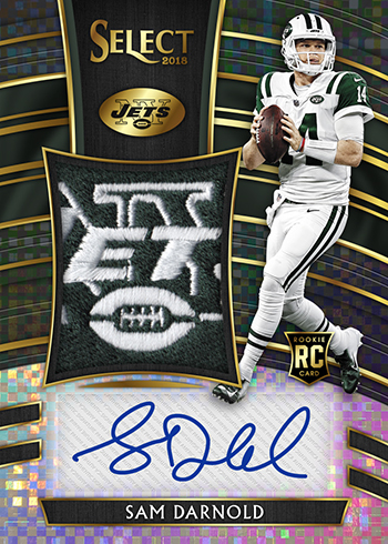 2018 Panini Select Jumbo Rookie Signature Swatches Black Prizm Sam Darnold