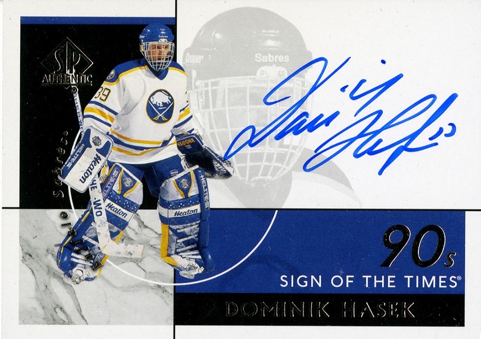 Sign of the Times 90s Dominik Hasek - Checklistcenter.com