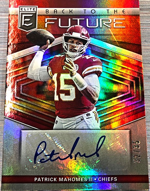 Patrick Checklist Back to the Future Signatures Patrick Mahomes II - Checklistcenter.com