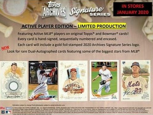 2020 Topps Archives Signature Series Active Player Edition