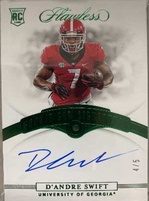 Flawless Rookie Gems Signatures Emerald D'Andre Swift