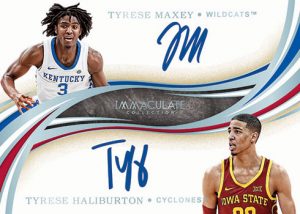 Immaculate Dual Auto Tyrese Maxey, Tyrese Haliburton MOCK UP Immaculate Dual Auto Tyrese Maxey, Tyrese Haliburton MOCK UP