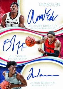 Immaculate Trios Auto Anthony Edwards, James Wiseman, Obi Toppin MOCK UP Immaculate Trios Auto Anthony Edwards, James Wiseman, Obi Toppin MOCK UP