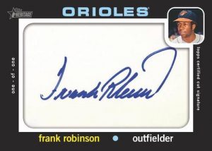 1971 Cut Signatures Baseball Frank Robinson MOCK UP