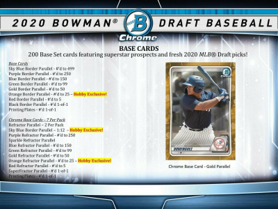 2020 Bowman Draft Baseball 2020 Bowman Draft Baseball
