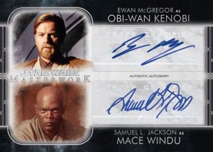 Dual Auto Ewan McGregor as Obi-Wan Kenobi, Samuel L Jackson as Mace Windu MOCK UP