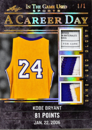 A Career Day Relics Gold Kobe Bryant