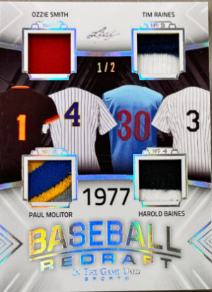 Baseball Redraft Silver Ozzie Smith, Tim Raines, Paul Molitor, Harold Baines