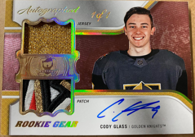 Auto Rookie Gear Jsy-Patch Cody Glass Auto Rookie Gear Jsy-Patch Cody Glass