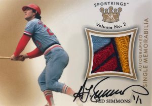 Auto Single Memorabilia Ted Simmons MOCK UP Auto Single Memorabilia Ted Simmons MOCK UP